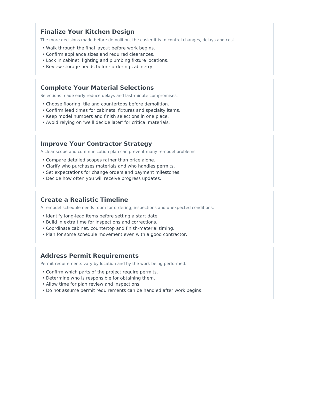 Sample Remodel Readiness Report, page 3 of 4