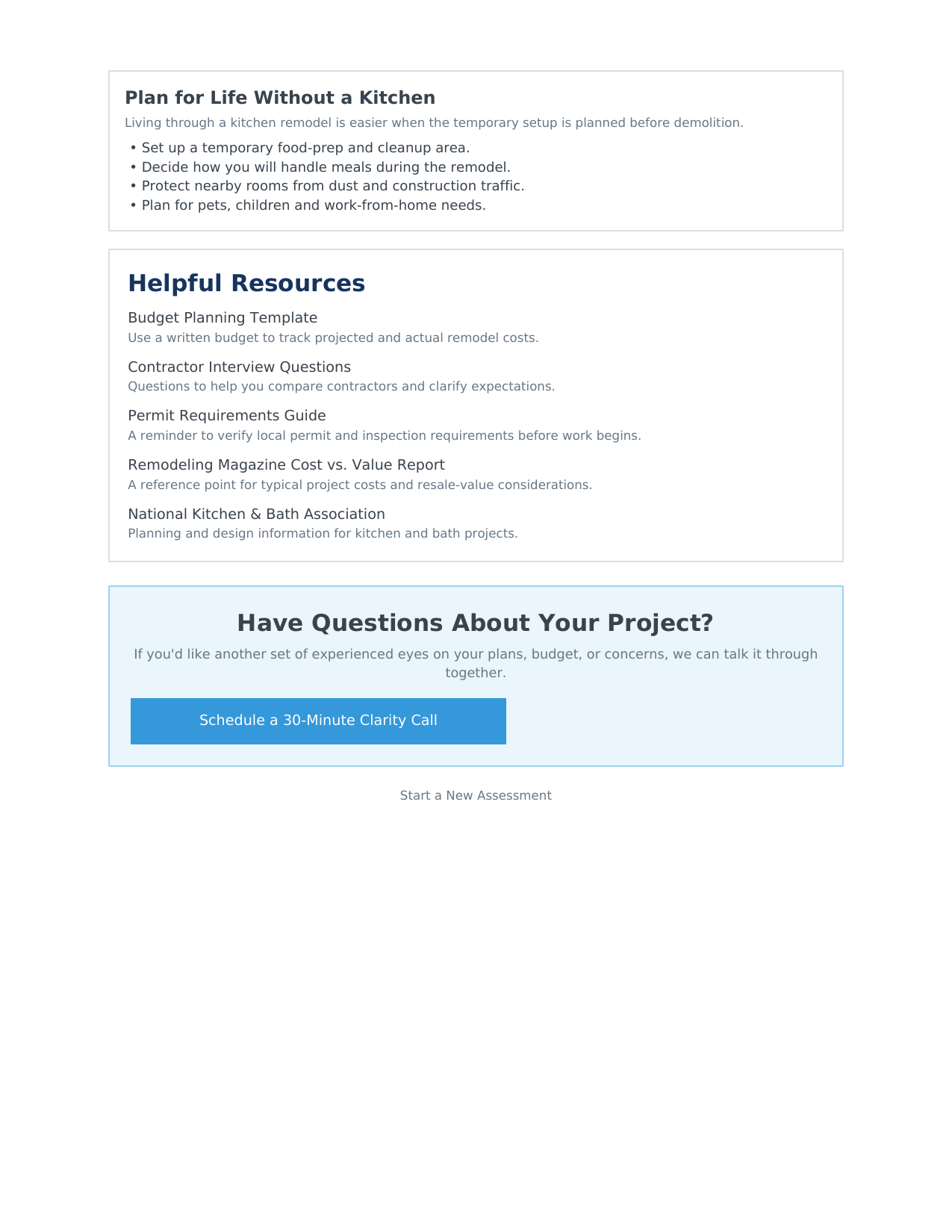Sample Remodel Readiness Report, page 4 of 4